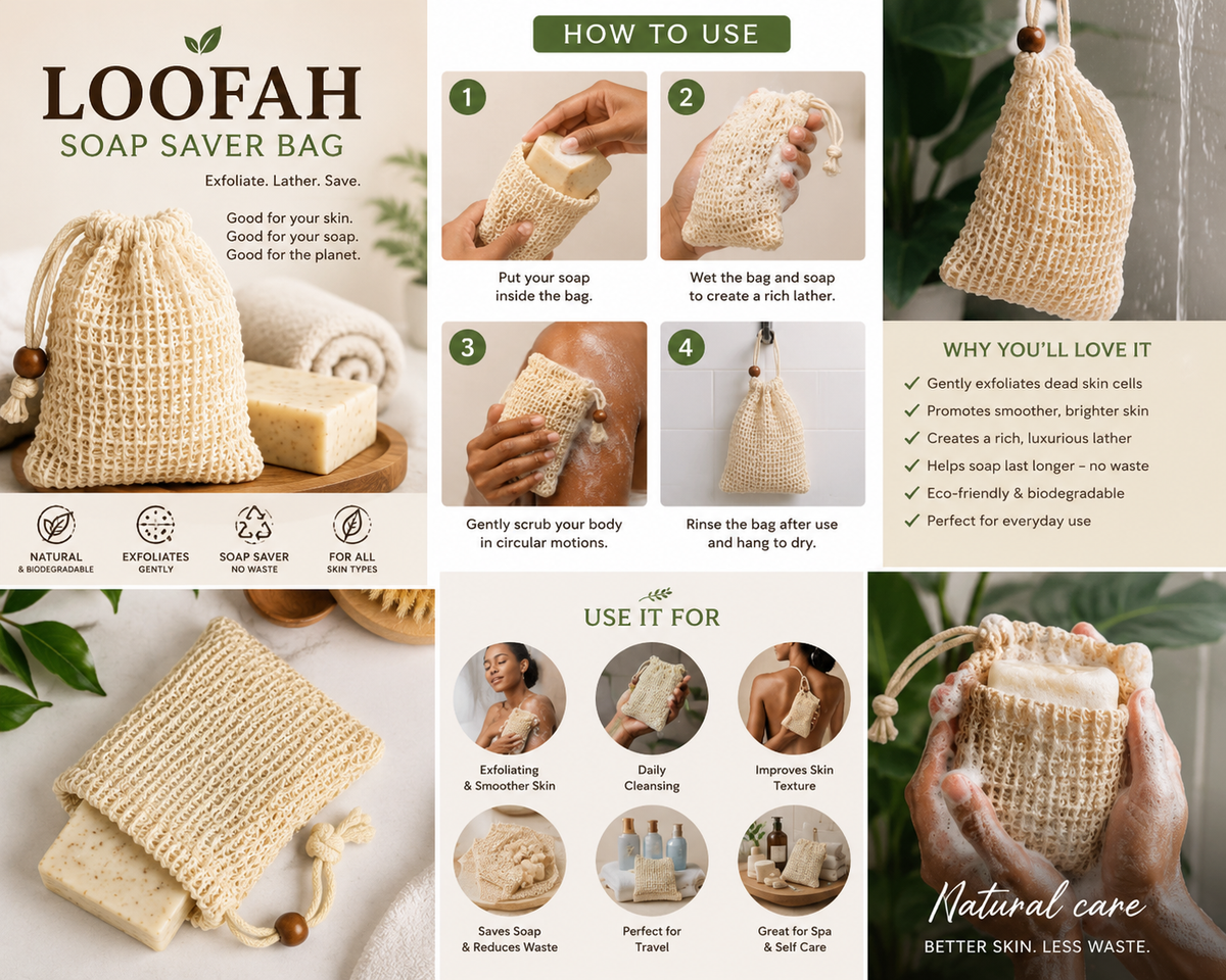 Loofah Soap Saver Bag