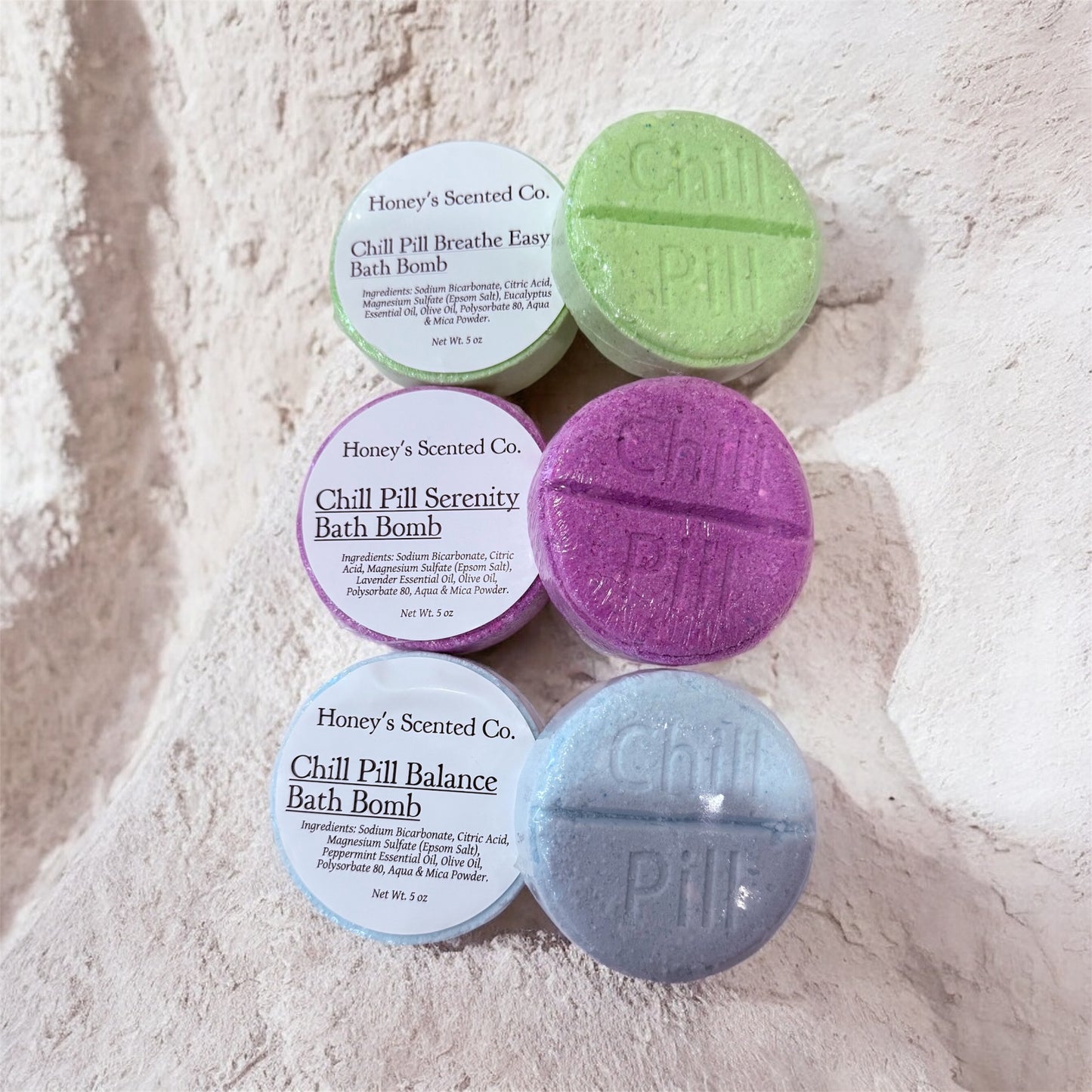 The Chill Pill Bath Bombs – Aromatherapy Essential Oil Bath Bombs for Relaxation & Stress Relief