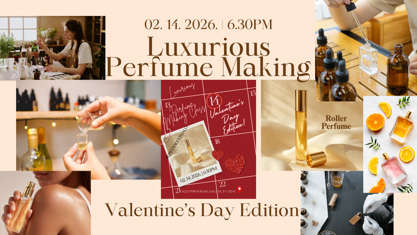 Valentine's Day Luxurious Roller Perfume Making Workshop + Light Bites!