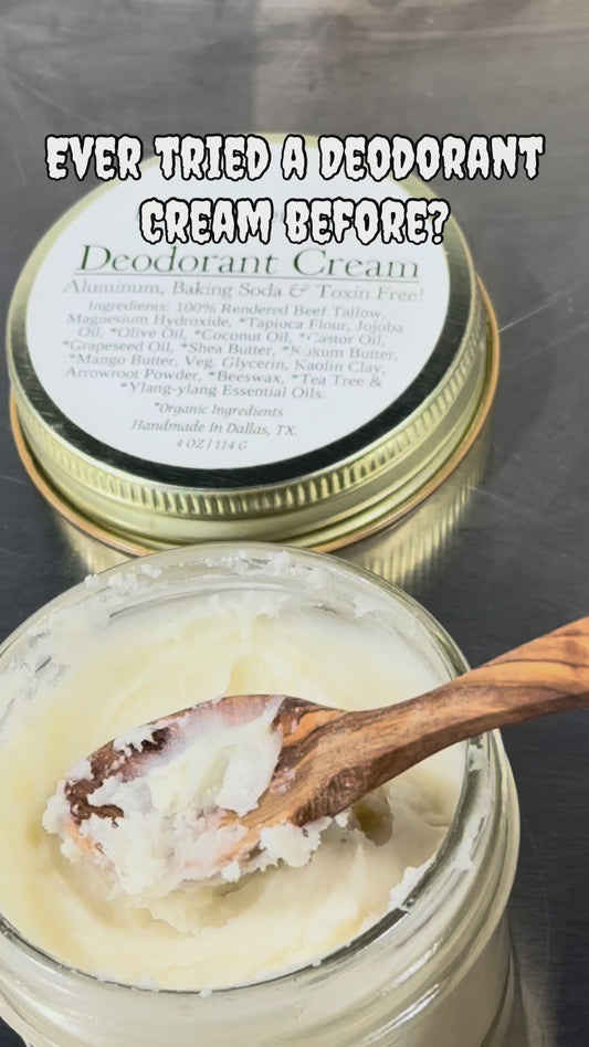 Aluminum, Baking Soda & Toxin Free Beef Tallow Deodorant Cream